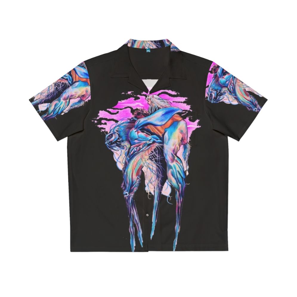 Dark Crystal inspired Hawaiian shirt with fantasy graphics