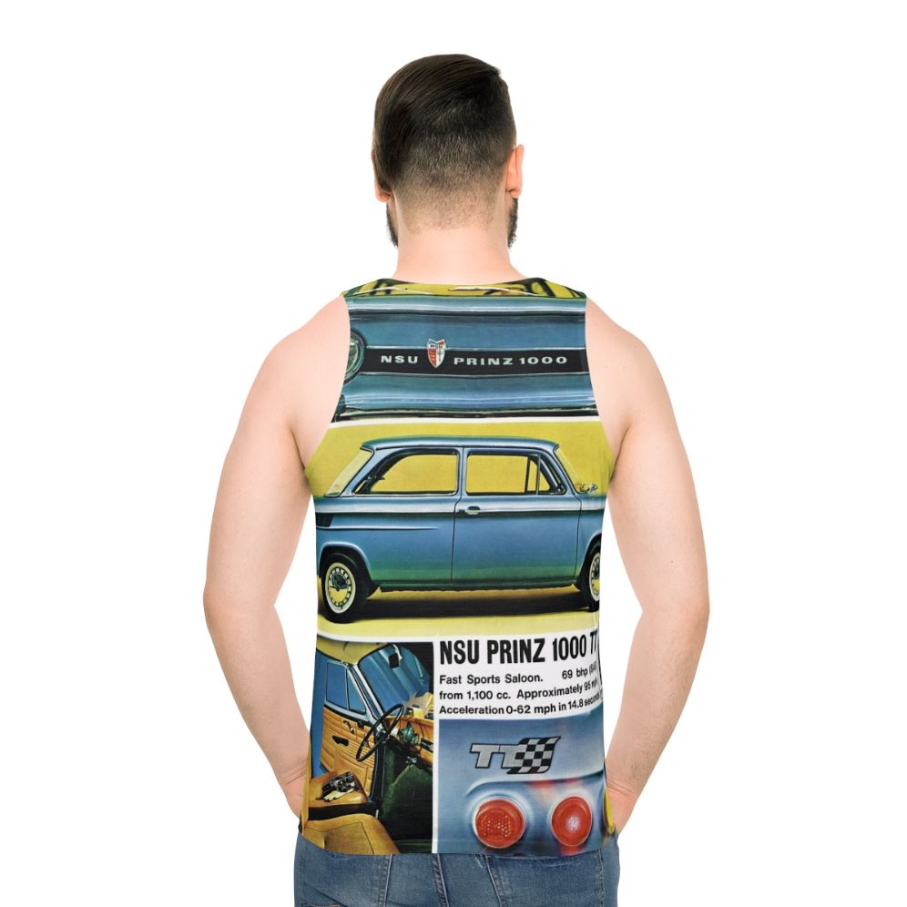 Vintage NSU Prinz Wankel Rotary Engine Unisex Tank Top - men back