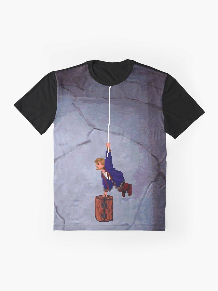 Retro Monkey Island II Graphic T-Shirt featuring Guybrush Threepwood and LeChuck - Flat lay