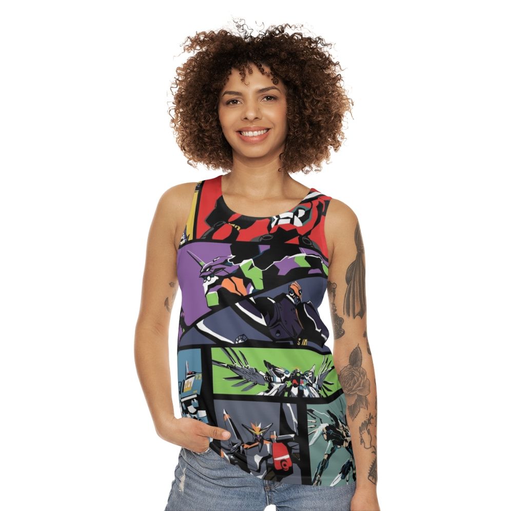 Super Robot Unisex Anime Tank Top - women