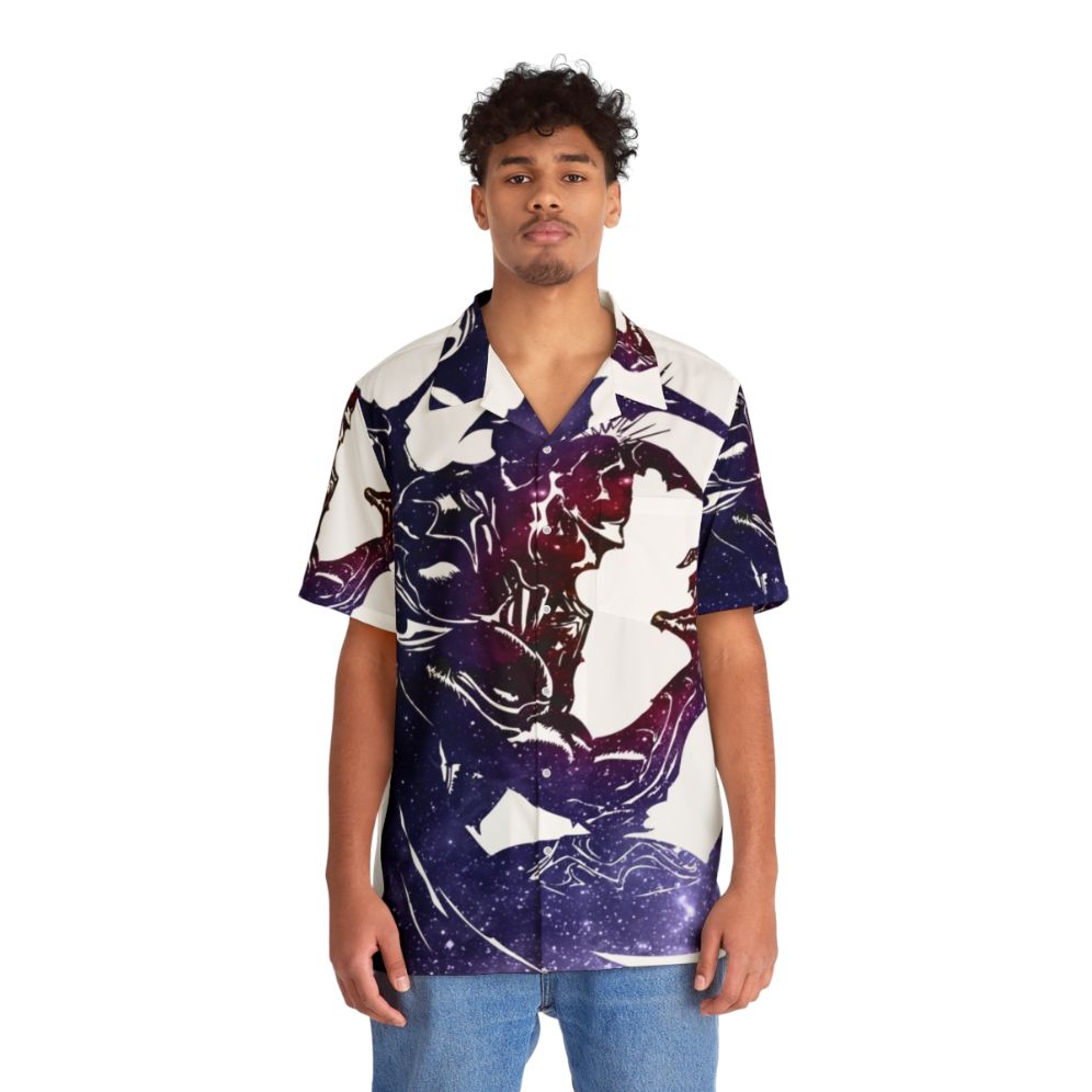 Galaxy Final Fantasy IV (FF4) White Hawaiian Shirt - People Front