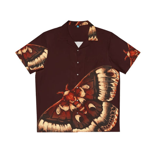 Cecropia Moth Hawaiian Shirt - Nature Inspired Gothic Fashion