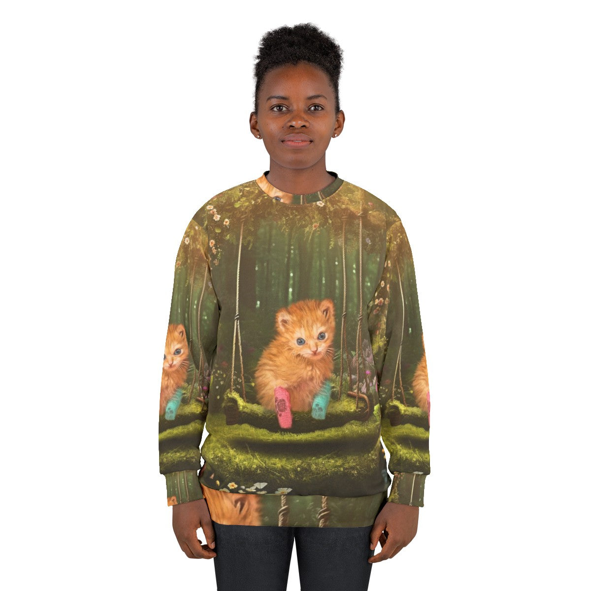 Tater Tot Cat Kitten Sweatshirt - women