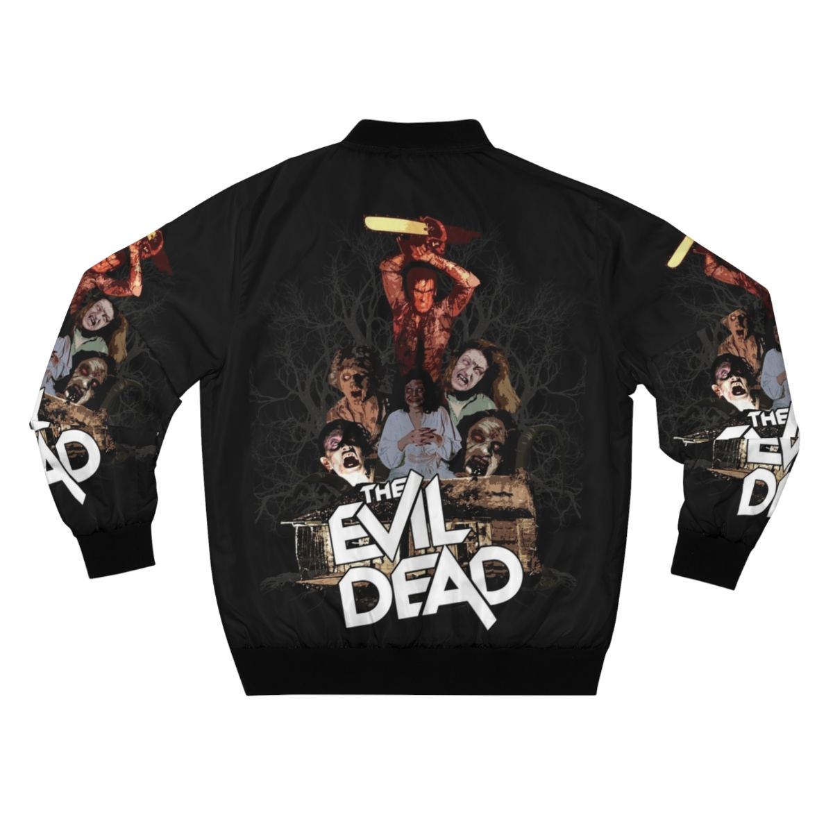 The Evil Dead Horror Bomber Jacket featuring Ash and the Deadites - Back