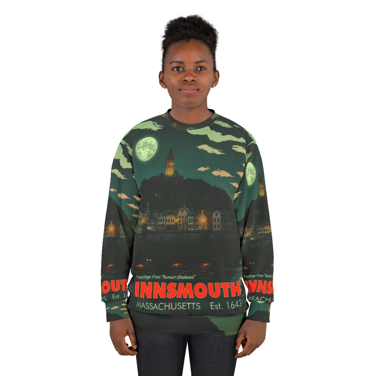 Innsmouth, Massachusetts Lovecraft Horror Sweatshirt - women