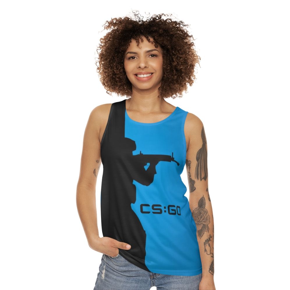 Counter Strike Silhouette Unisex Gaming Tank Top - women