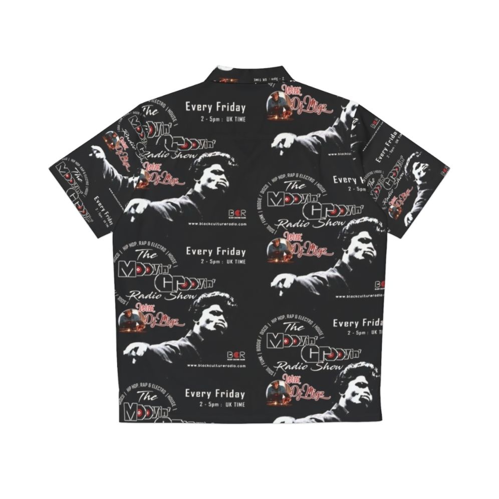 Vintage Hawaiian shirt featuring soul and funk music from The Moovin Groovin Radio Show - Back