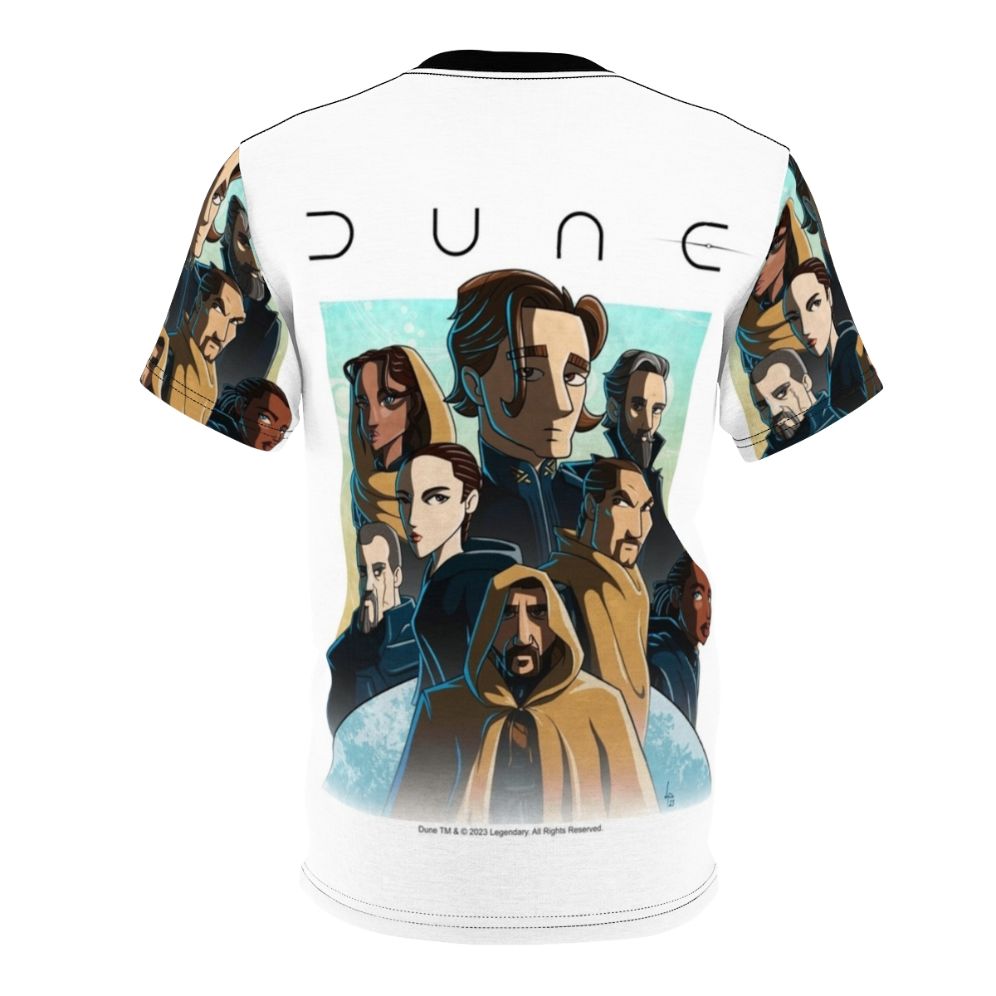 Dune movie inspired sci-fi art t-shirt design - Back