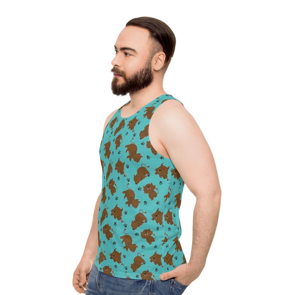 Sehlat pattern unisex Star Trek inspired tank top - men side