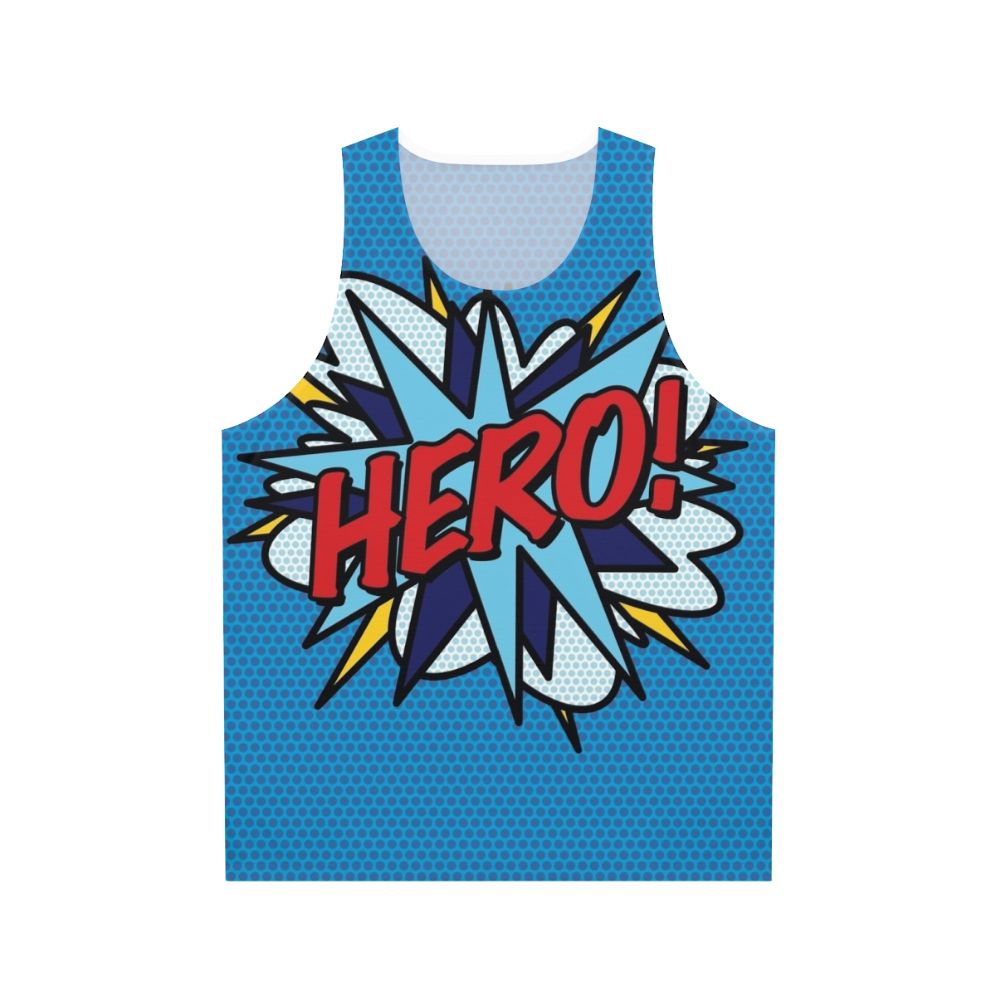 Retro hero comic book pop art unisex tank top