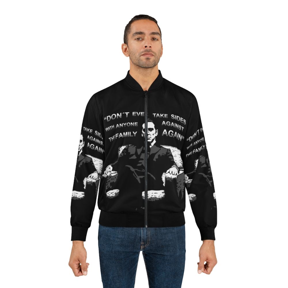 Michael Corleone inspired bomber jacket with iconic Godfather movie quote - Lifestyle