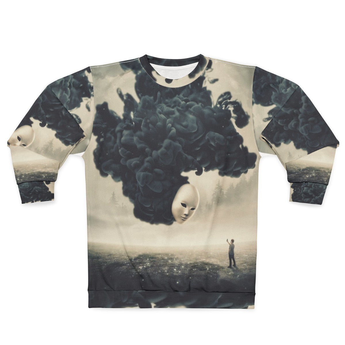 Dark surrealism sweatshirt featuring a surreal and creepy design