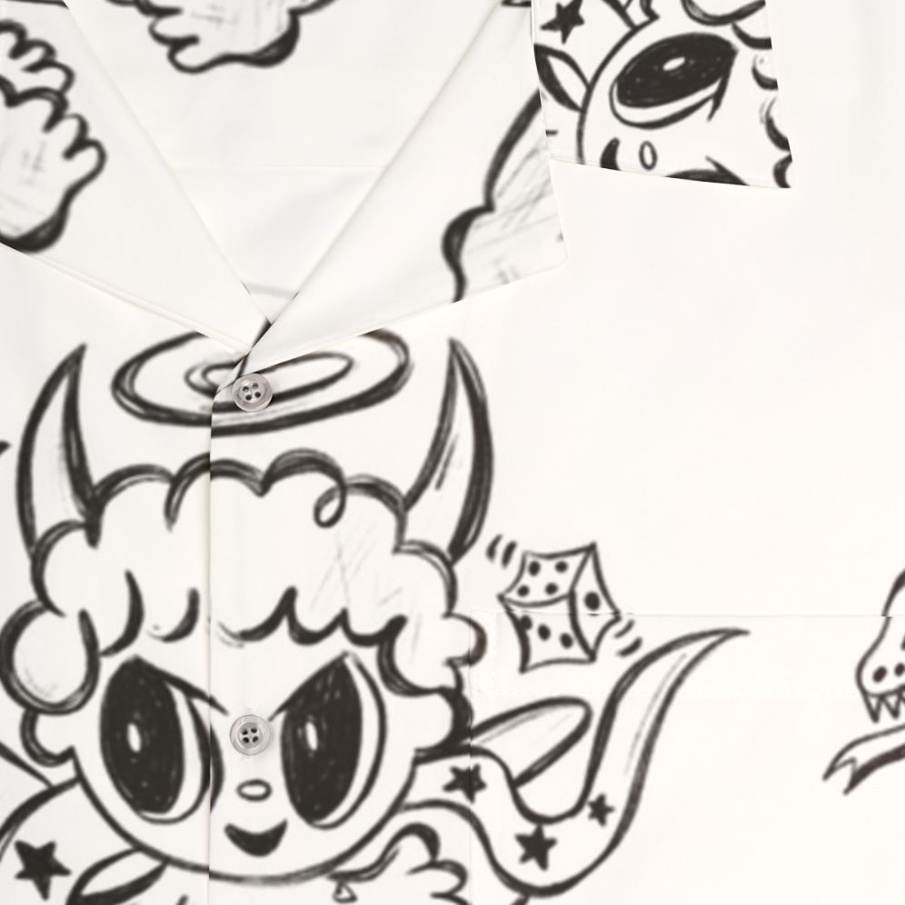 Devil Angel Karol G 2023 Hawaiian Shirt - Detail