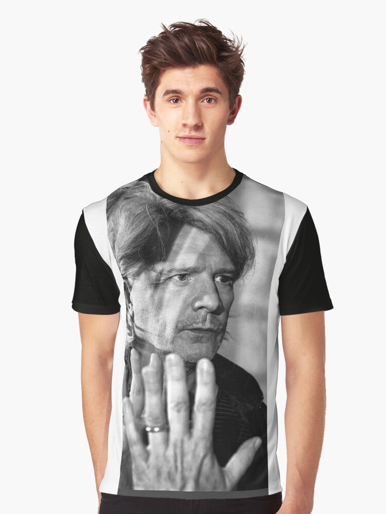 Indochina 40 - Nicola Sirkis Portrait Graphic T-Shirt - Men