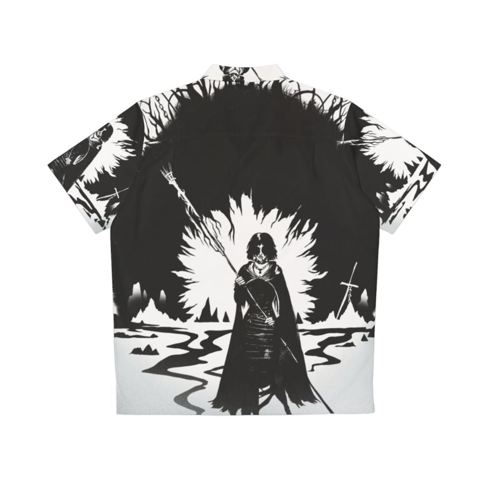 Dark Souls Maiden in Black Hawaiian Shirt - Back