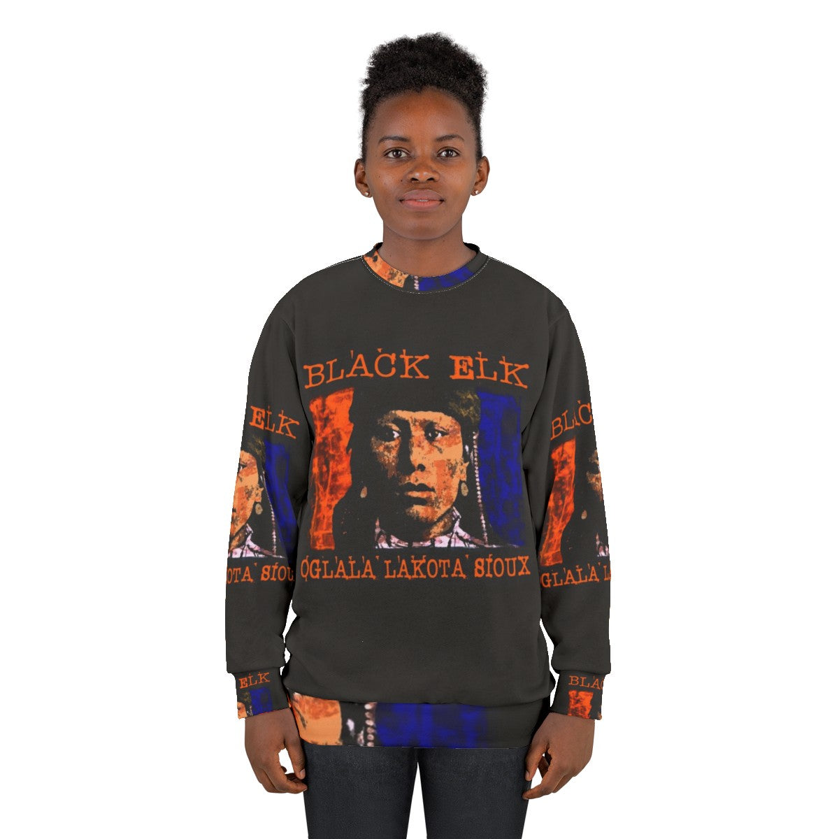 Oglala Lakota Sioux Black Elk Native American Sweatshirt - women