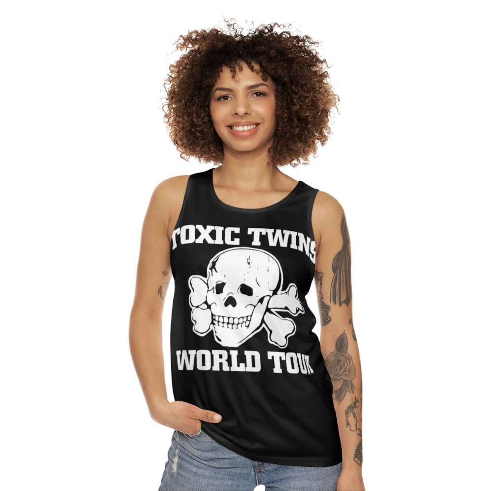 Toxic Twins Music Band Tour Skull Design Unisex Tank Top - women