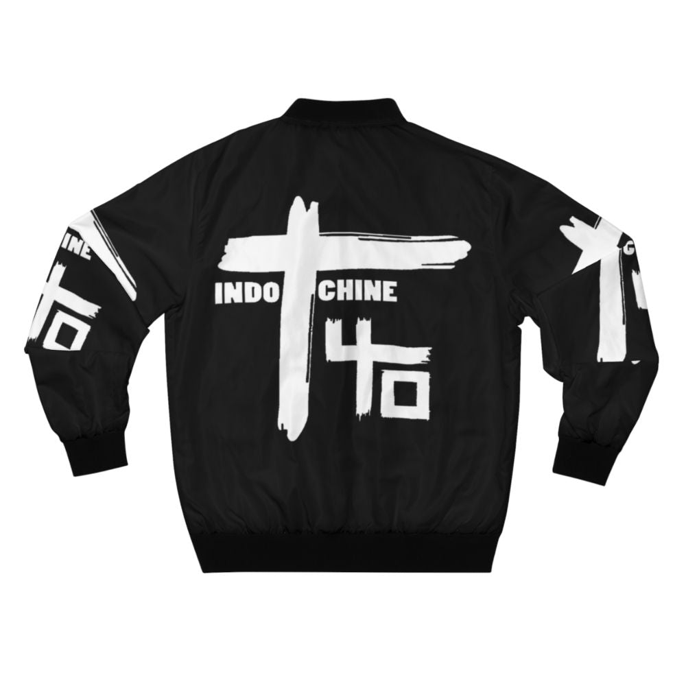 Indochine Band Logo1 Exselna New Wave Bomber Jacket - Back