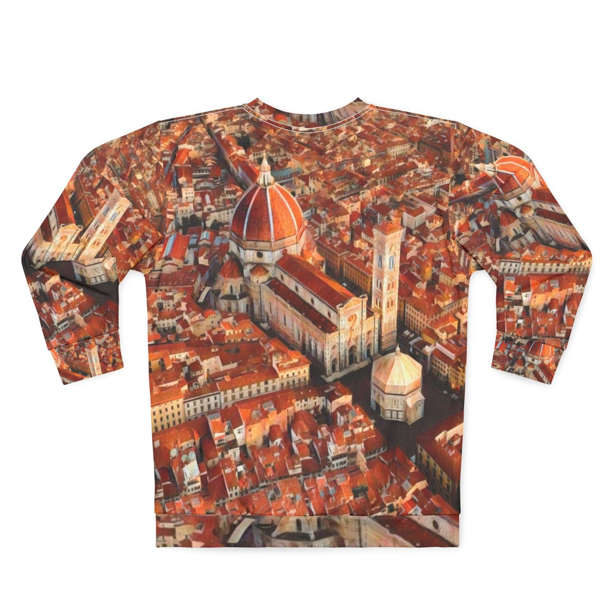 Florence View Sweatshirt featuring the iconic Florence Cathedral and cityscape - Back