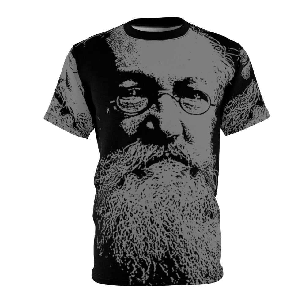 Peter Kropotkin-inspired t-shirt with revolutionary and socialist imagery