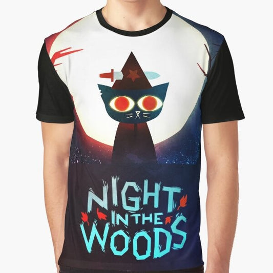 Graphic t-shirt featuring a witch's dagger design inspired by the video game "Night in the Woods"