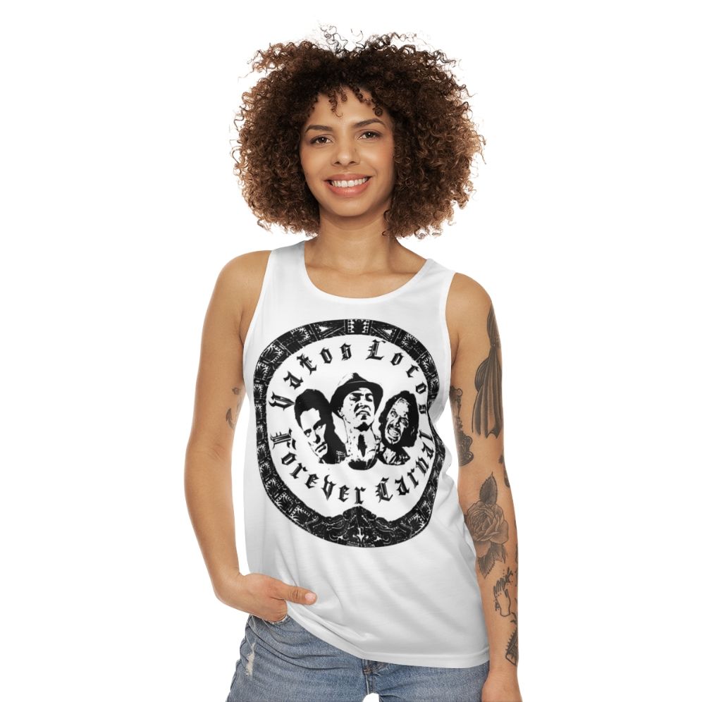 Chicano-inspired Vatos Locos unisex tank top - women