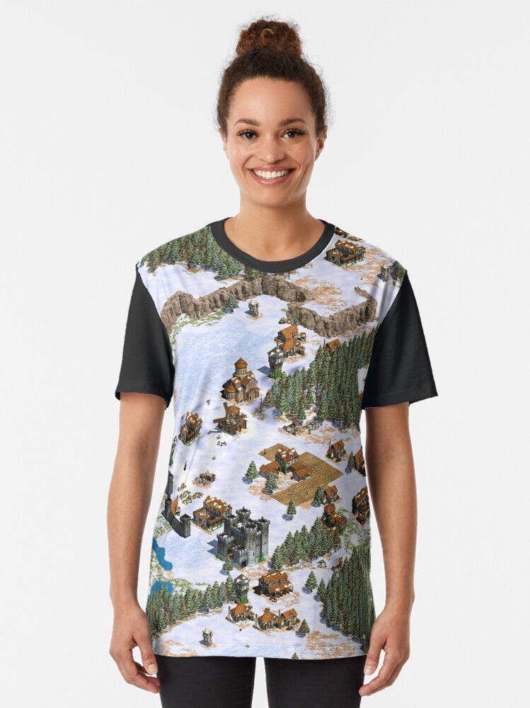 "Age of Empires" snowy landscape graphic t-shirt - Women