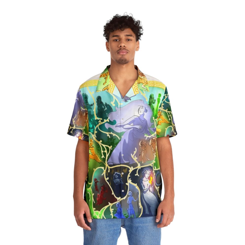 Arachne Hawaiian Shirt with Mythological Imagery - Lifestyle