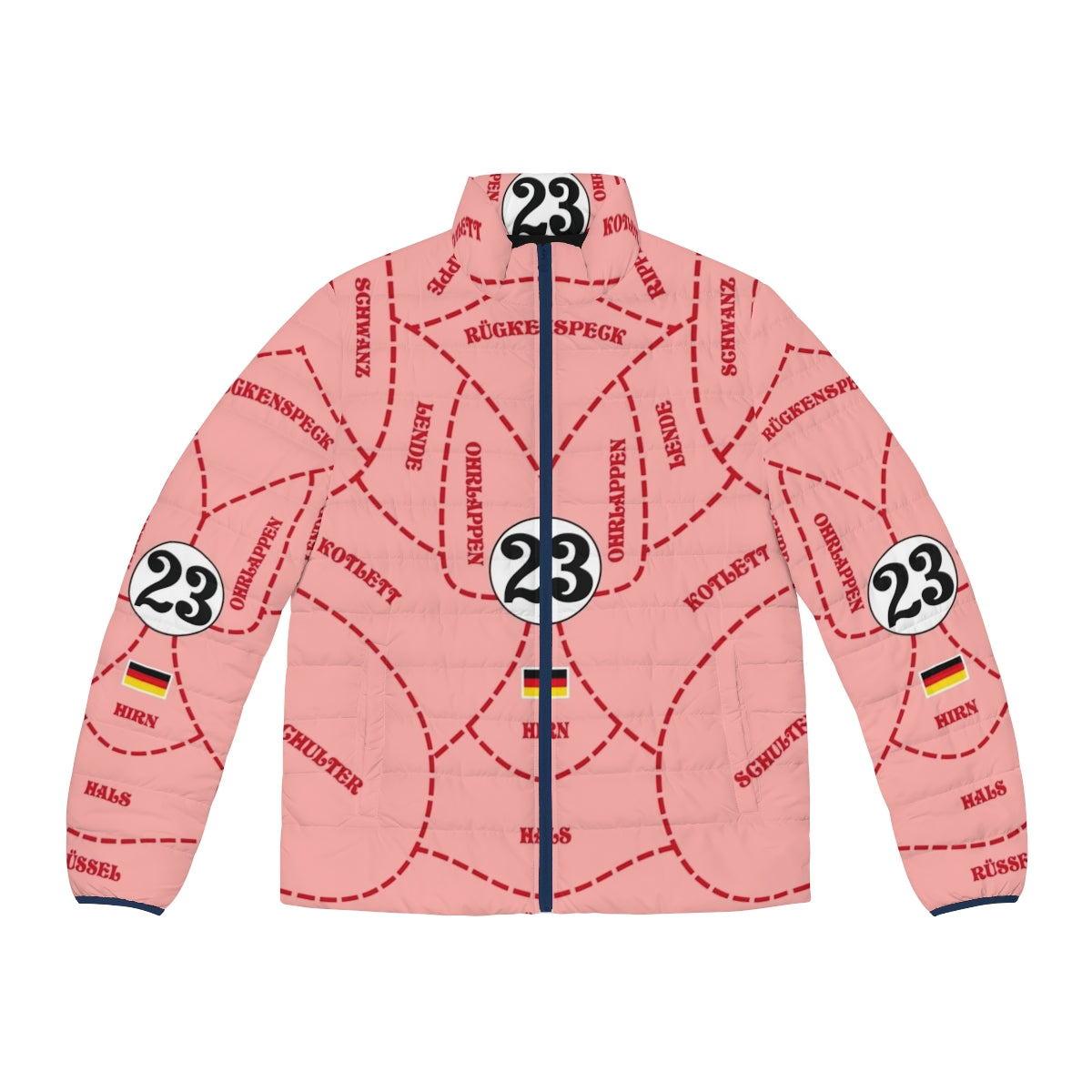 Porsche 917 #23 puffer jacket with vintage racing livery