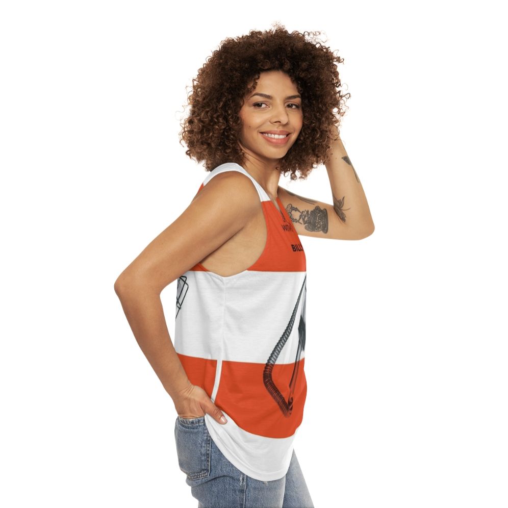 Unisex Tank Top with Music Lyrics Design - women side