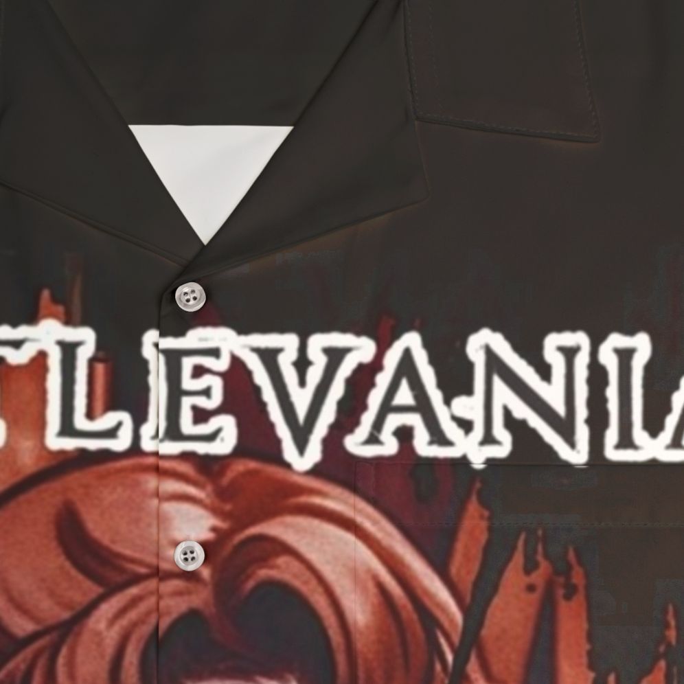 Castlevania Lenore Inspired Hawaiian Shirt - Detail