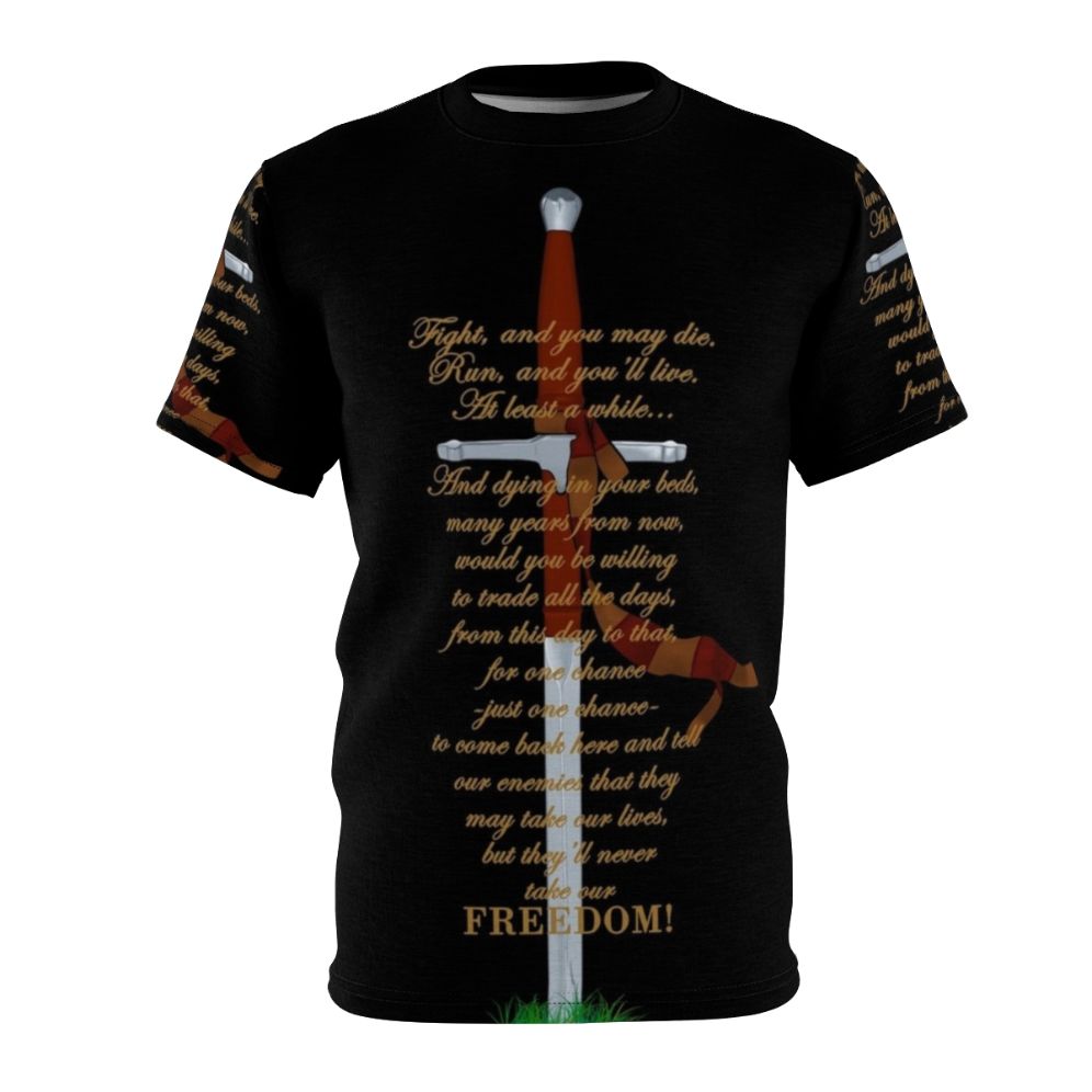 Braveheart-inspired retro t-shirt featuring a sword and the name "William Wallace"