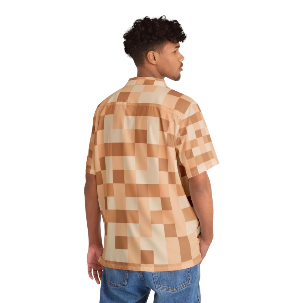 Pixelated Hawaiian shirt with censored nudity design - People Back