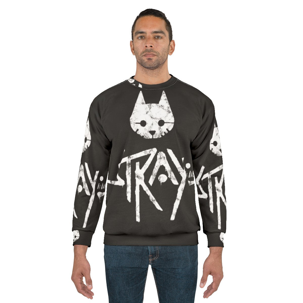 Stray PS5 Gaming Sweatshirt with Cat Logo - men