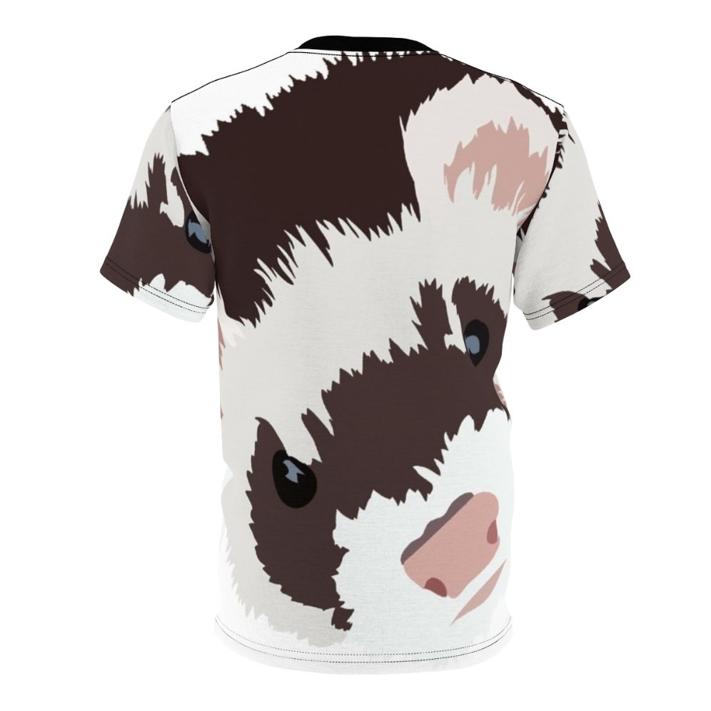 Ferret head vector art design on a t-shirt - Back