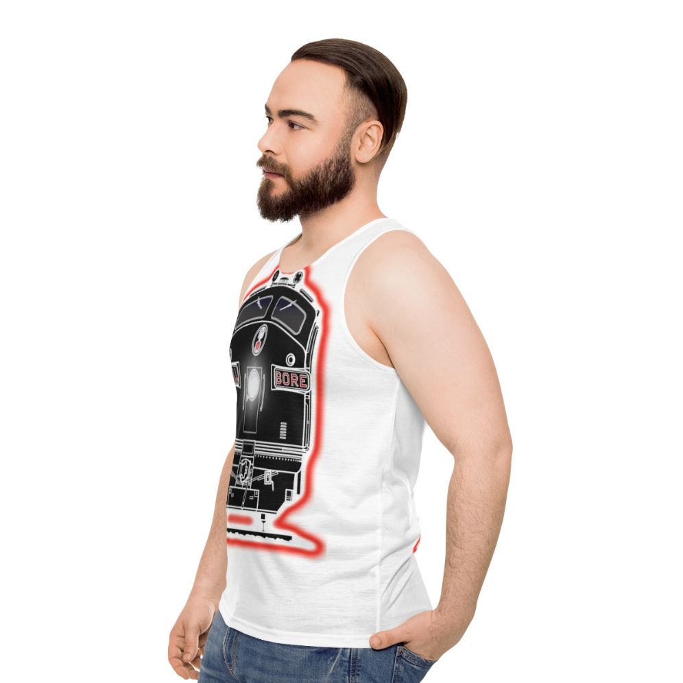 Diesel locomotive unisex tank top - men side