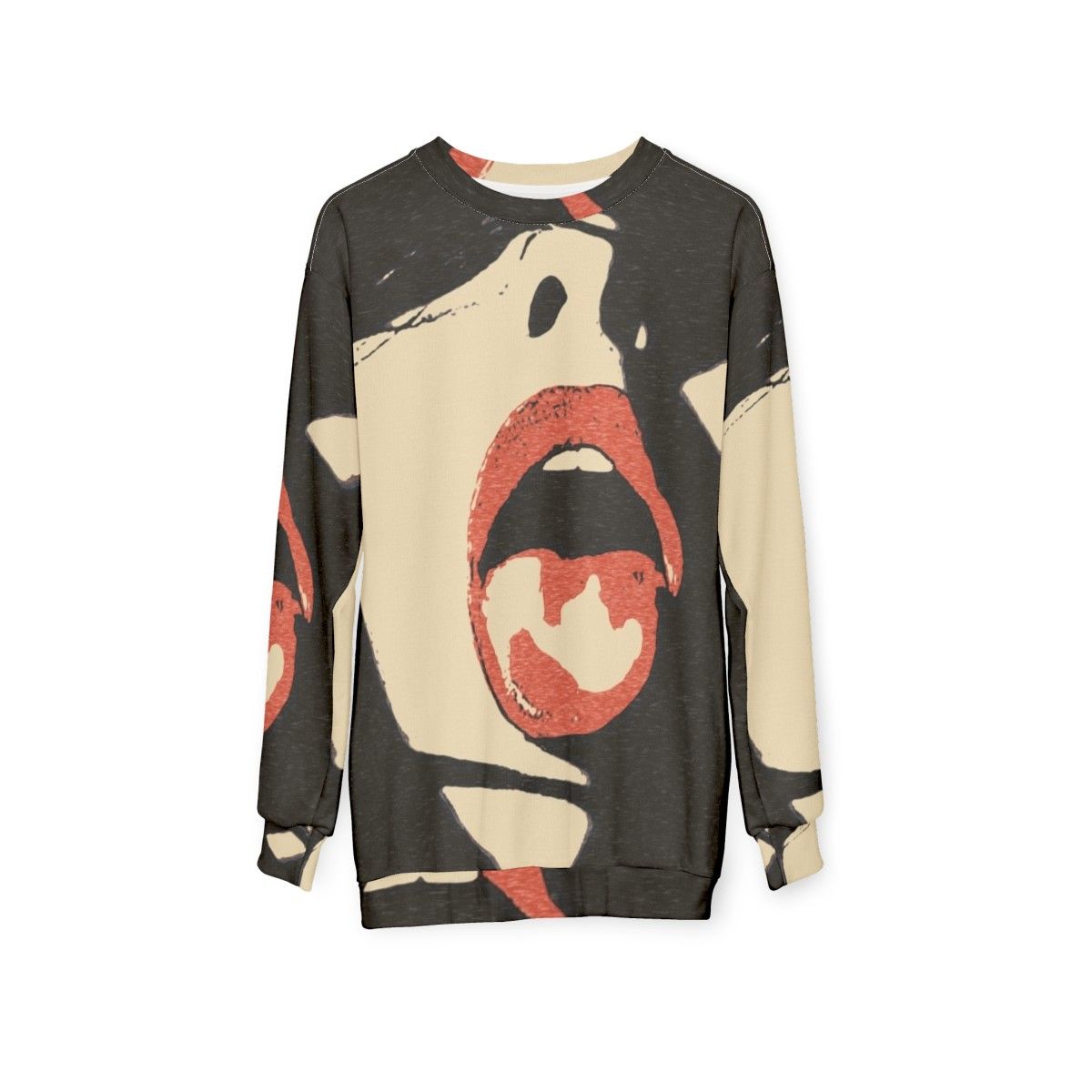 Naughty in the Dark Sweatshirt featuring an erotic art graphic - hanging