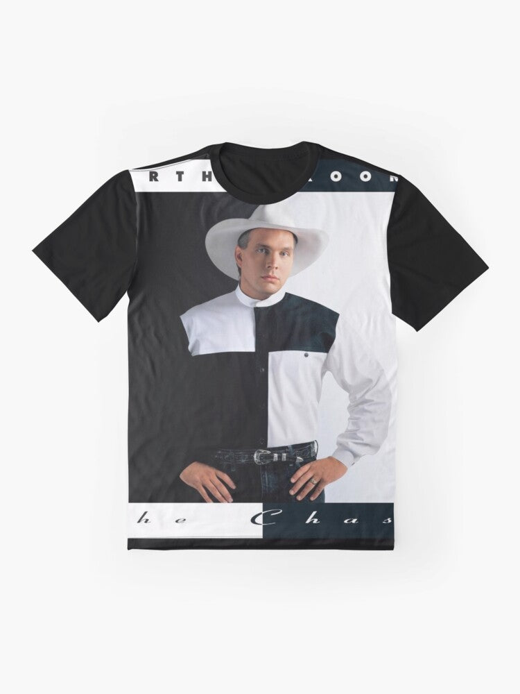 Garth Brooks "The Chase" graphic t-shirt with the country music singer's logo and album artwork - Flat lay