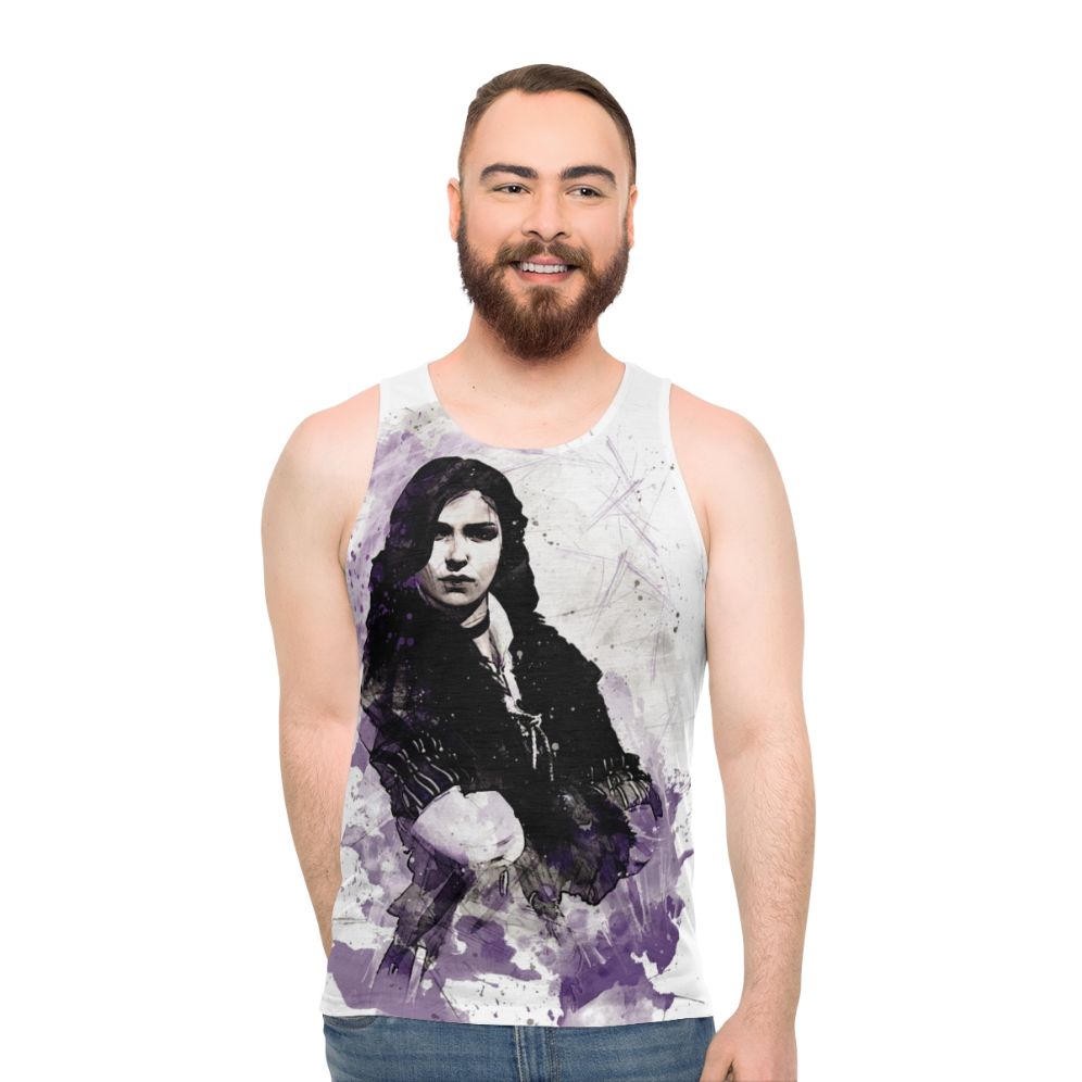 Yennefer of Vengerberg Witcher Painting Unisex Tank Top - men