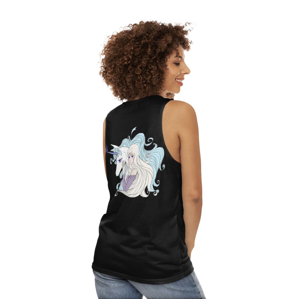 Unisex 'The Last Unicorn' fantasy tank top - women back