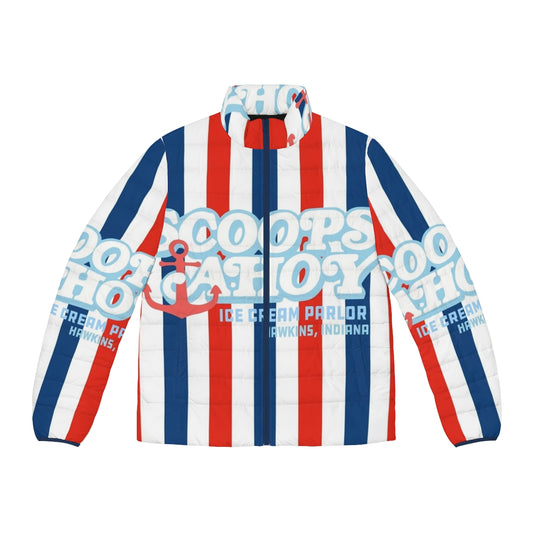 Scoops Ahoy Ice Cream Puffer Jacket featuring Stranger Things characters