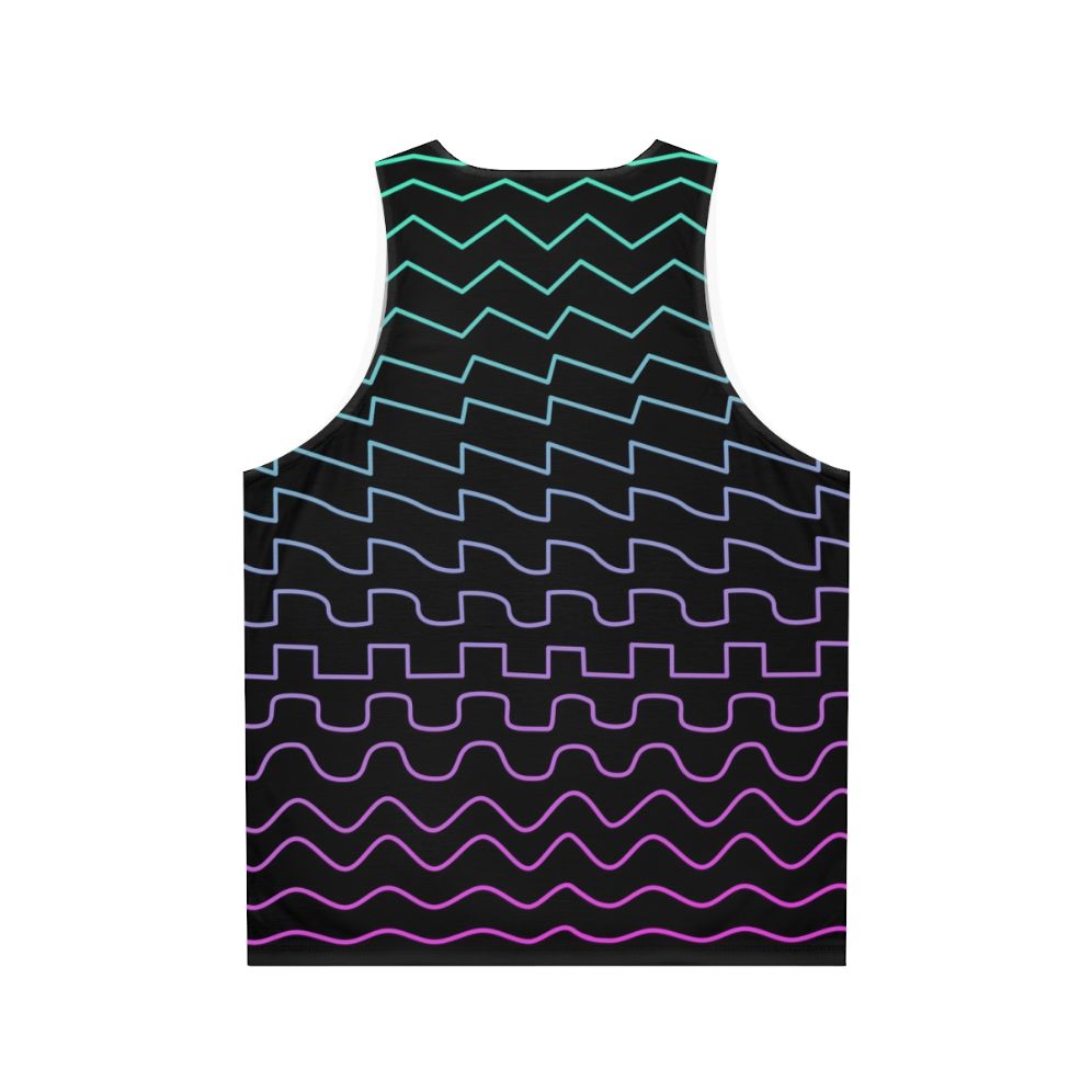 Synthesizer Waveforms Unisex Music Tank Top - Back