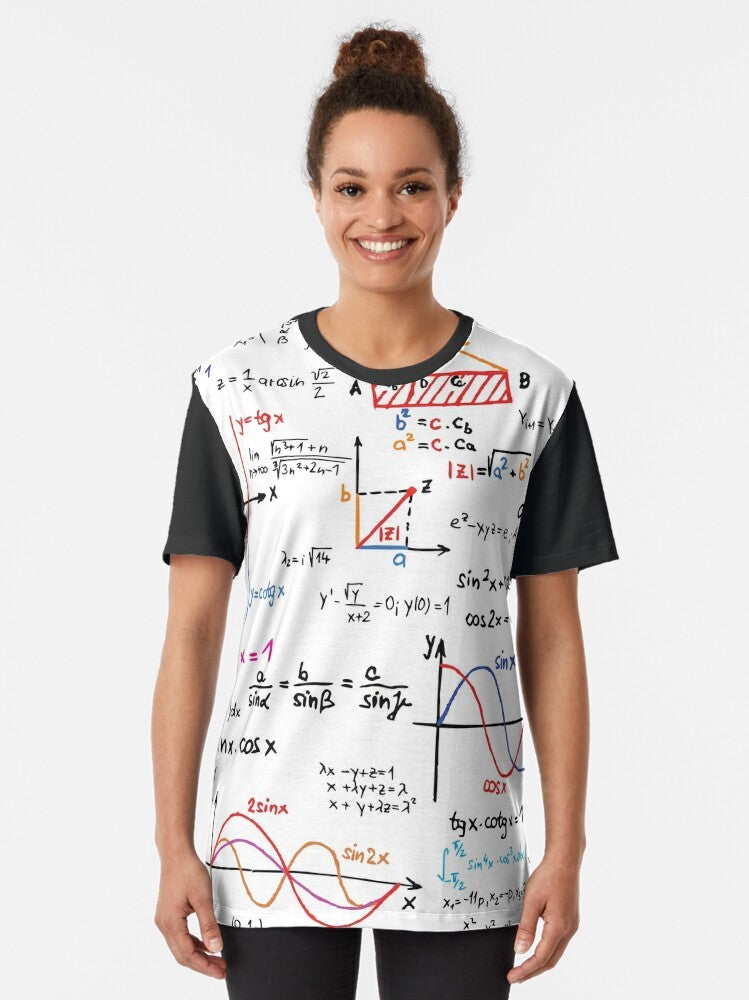 Mathematics Formulas Numbers Graphic T-Shirt - Women