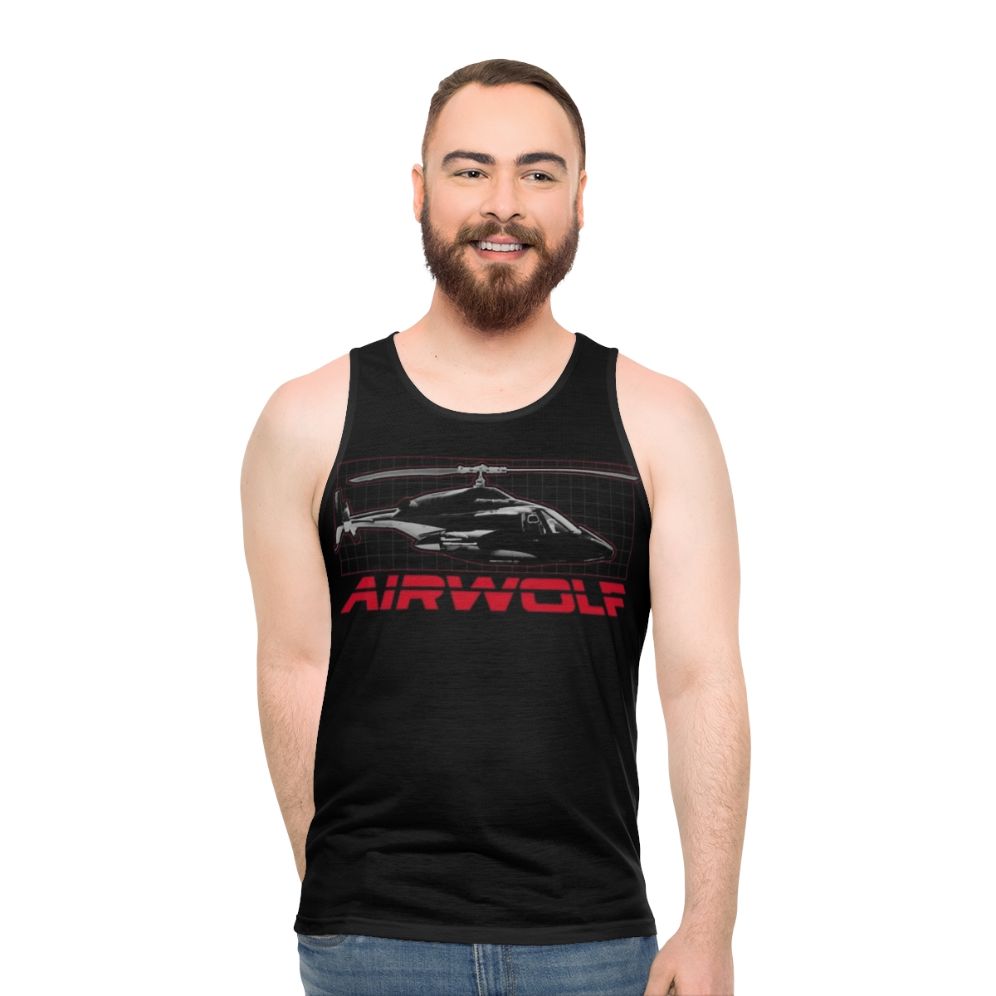 Airwolf 80s Helicopter Unisex Tank Top - men