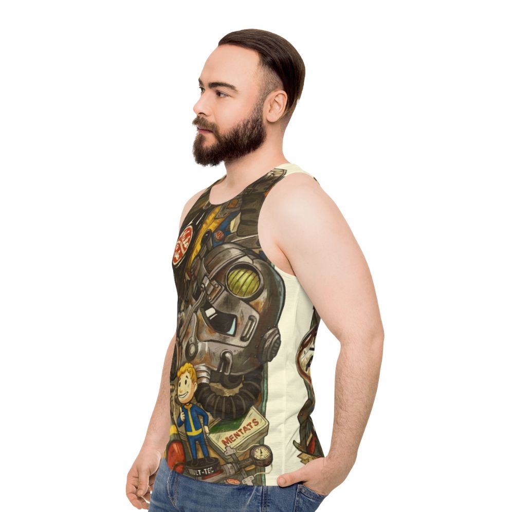 Fallout Wasteland Cache Unisex Tank Top - men side