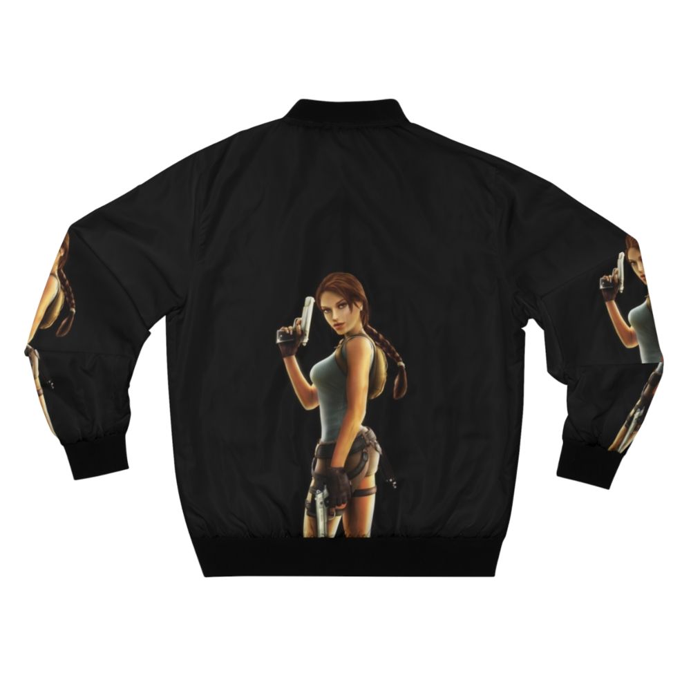 Lara Croft Anniversary Edition Bomber Jacket, featuring the iconic Tomb Raider character design - Back