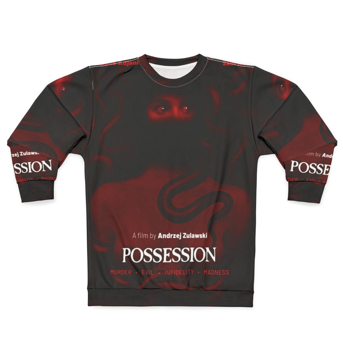 Possession 1981 film alternative movie poster printed on a sweatshirt