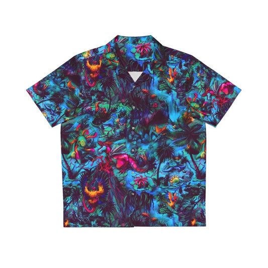 Paleo party dinosaur print Hawaiian shirt