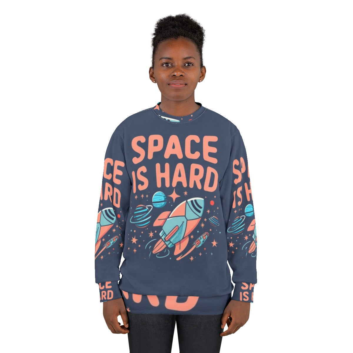 Space Is Hard Space Force Netflix Fan Art Sweatshirt - women