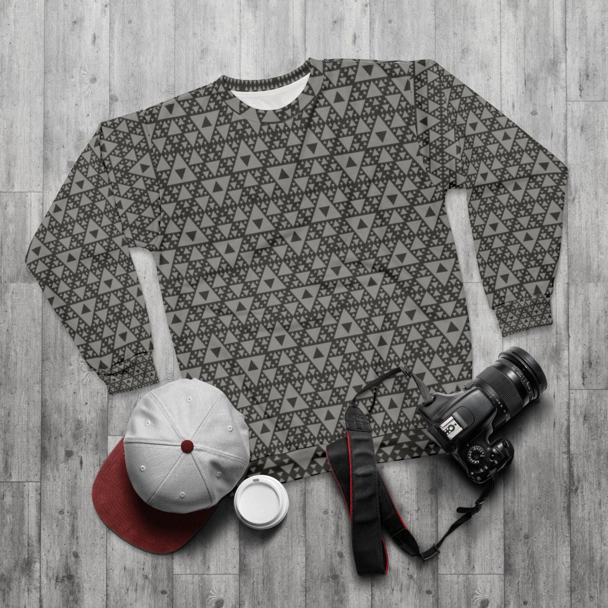 Motion Capture Triangle Pattern Sweatshirt - flat lay